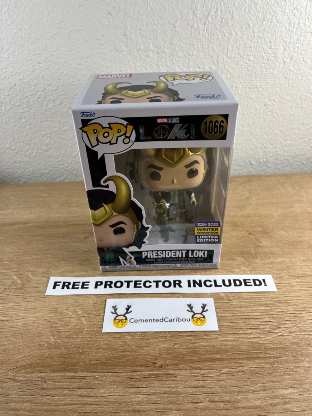President Loki Funko Pop #1066 Wintercon 2022 Marvel Disney Vaulted NEAR MINT